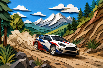 Papercut Car Layers(grok)