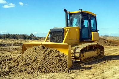 Bulldozer Pushing Dirt(grok)