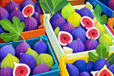 Gouache Market Figs(grok)