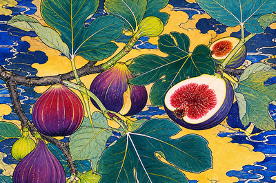 Ukiyo Fig Scroll(grok)