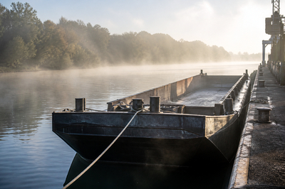 Morning Dockside Barge