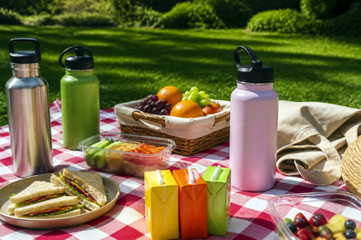 Drinking Picnic Bottles(grok)