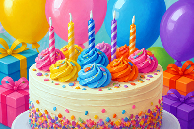 Gouache Cake Closeup