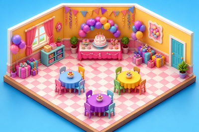 Isometric Party Room