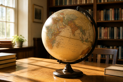 Afternoon Library Globe
