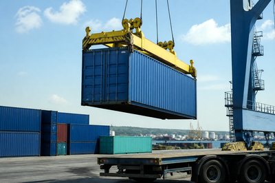 Crane Lifting Container(grok)
