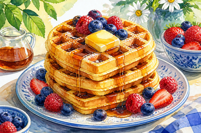 Belgian Waffle Stack