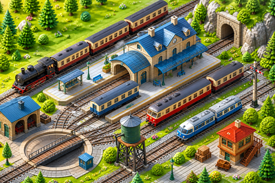 Isometric Rail Yard(grok)