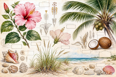 Botanical Tropical Flora(grok)