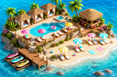 Isometric Resort Beach(grok)