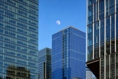 Moon Above City(grok)