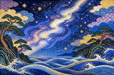 Ukiyo Star River(grok)