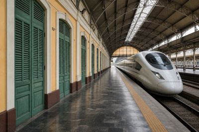 Shuttered Station Train