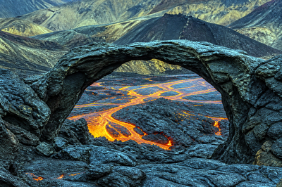 Rock Framed Lava