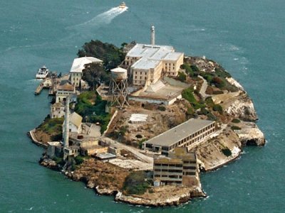 Aerial View of Alcatrz-San Francisco Bay