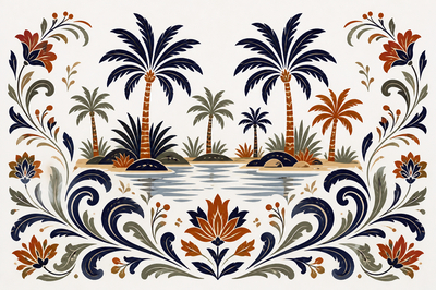 Folk Palm Motifs
