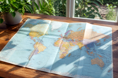 Folded Paper Map(grok)