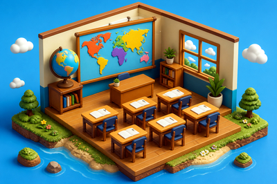 Isometric Classroom Map