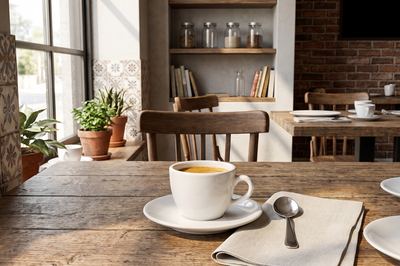 Espresso Cup Cafe Table Day