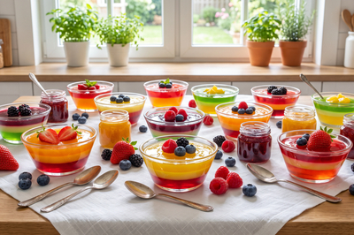 Fruit Jelly Breakfast Table
