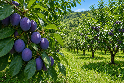 Sunny Orchard Plums