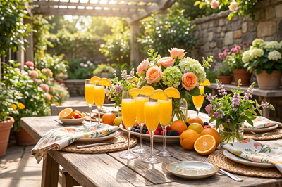 Brunch Mimosa Drinks Patio Day