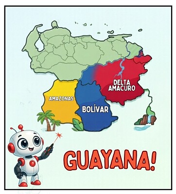 MAPA REGION GUAYANA