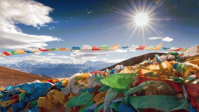 Tibetan prayer flags jigsaw puzzle