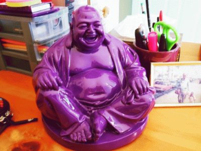 Purple Laughing Buddha