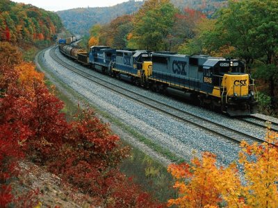 Train in the Fall jigsaw puzzle