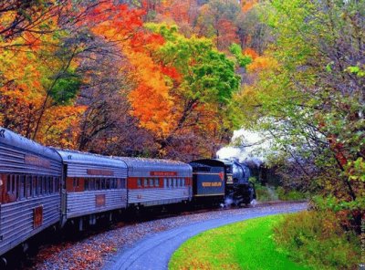 Colorful Train Ride jigsaw puzzle
