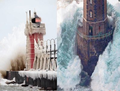 pair of light houses