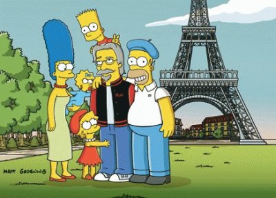 los simson estan en francia jigsaw puzzle