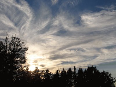 Whispy clouds on a sunny day