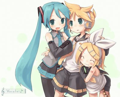 Rin, Len and Miku