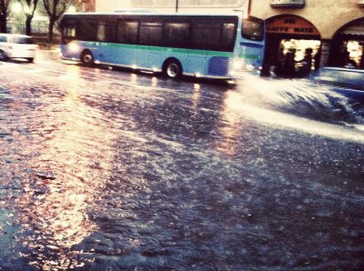 Rain over Como (Italy)