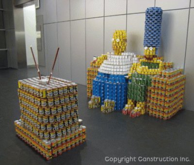 canned fruit art
