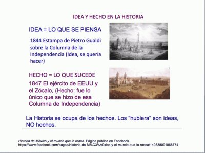 Historia estudia hechos, no ideas