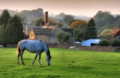 פאזל של Atumn dusk Cotswolds