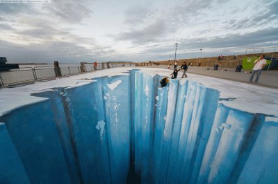 3D ice cliff jigsaw puzzle