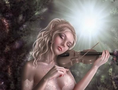 mujer tocando el violin