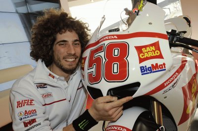 Foto de Marco Simoncelli con su moto