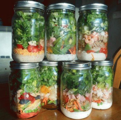 salad in a jar