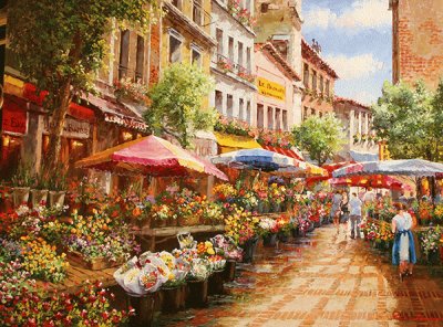 פאזל של flower market 2