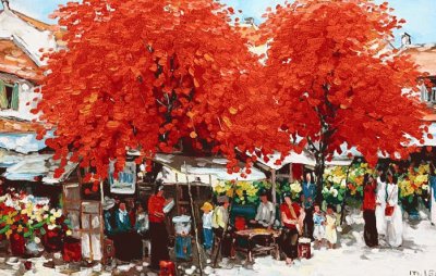 Flower Market at Noon jigsaw puzzle