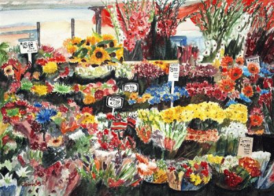 flower market stall jigsaw puzzle