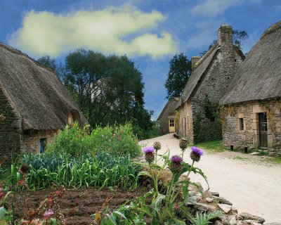 medieval country village jigsaw puzzle