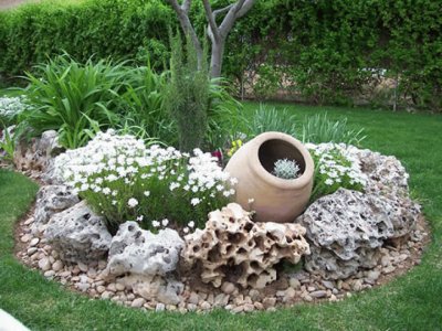 jardin con piedra