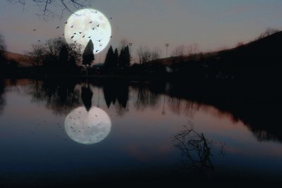 Moon and Lake