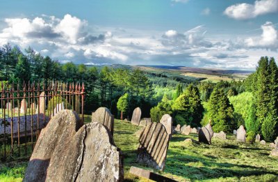 Welsh Graveyard view